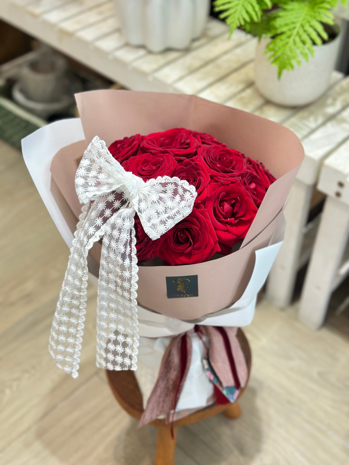 Only Roses Bouquet (with dried flowers or ribbon)