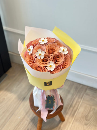 Only Roses Bouquet (with dried flowers or ribbon)