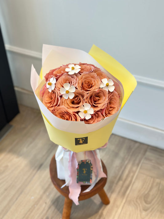 唯有玫瑰花束 (有乾花、絲帶款式)
